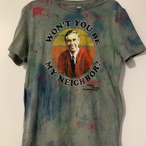 DIY Custom Dyed Mister Roger Tee